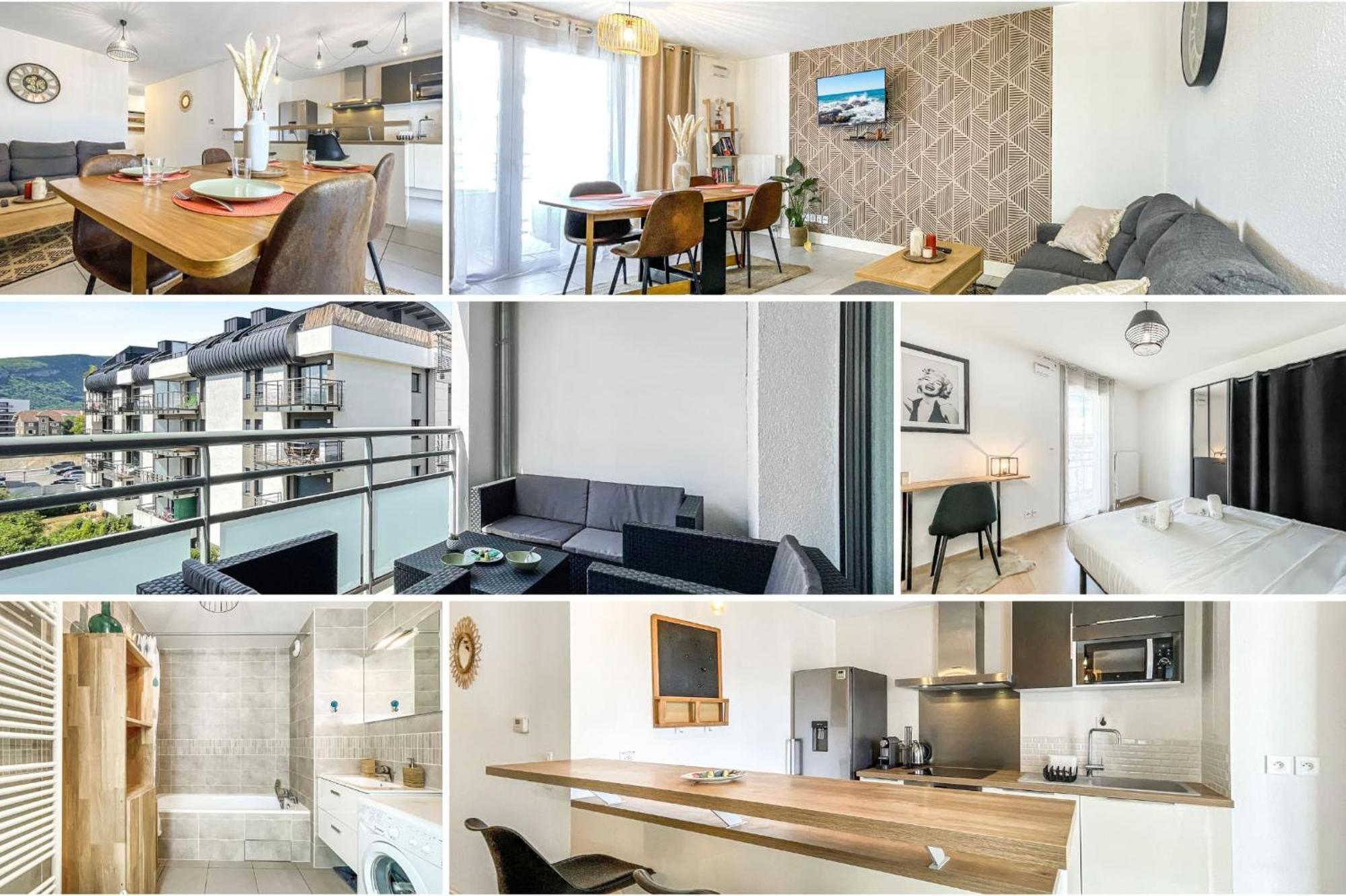 Homey Chloe - New - Parking Gratuit - Balcon Prive - Proche Geneve Annemasse Ngoại thất bức ảnh